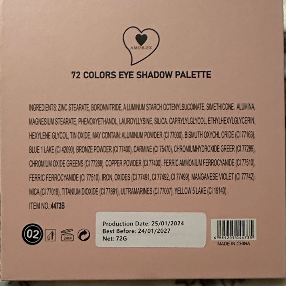 72 Colors Eyeshadow Palette - Pink and Gold - Picture 4 of 4